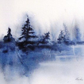 Landscape by Jackie Coldrey in Watercolour